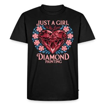 Peinture Diamants Peinture au diamant Art - T-shirt Premium bio Homme - noir - Devant - Nico (187cm)