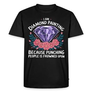 Peinture Diamants Peinture au diamant Art - T-shirt Premium bio Homme - noir - Devant - Nico (187cm)