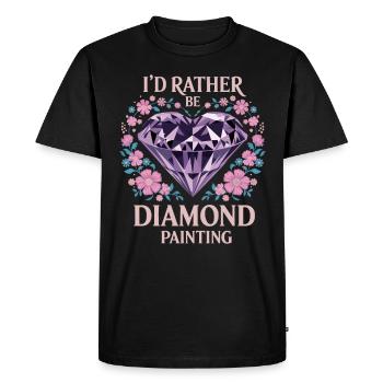 Peinture Diamants Peinture au diamant Art - T-shirt Premium bio Homme - noir - Devant - Nico (187cm)