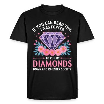 Peinture Diamants Peinture au diamant Art - T-shirt Premium bio Homme - noir - Devant - Nico (187cm)