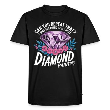 Peinture Diamants Peinture au diamant Art - T-shirt Premium bio Homme - noir - Devant - Nico (187cm)