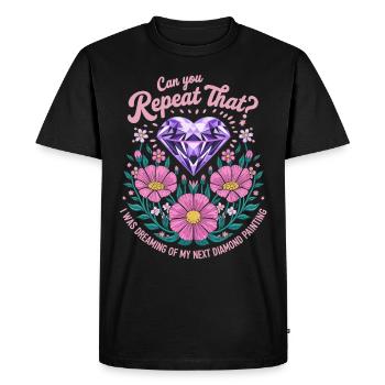 Peinture Diamants Peinture au diamant Art - T-shirt Premium bio Homme - noir - Devant - Nico (187cm)
