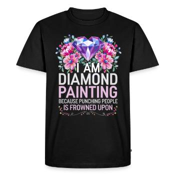 Peinture Diamants Peinture au diamant Art - T-shirt Premium bio Homme - noir - Devant - Nico (187cm)