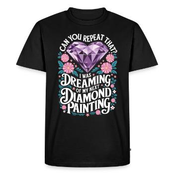 Peinture Diamants Peinture au diamant Art - T-shirt Premium bio Homme - noir - Devant - Nico (187cm)