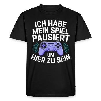 Video Gaming Pc Gamer Zocker Zocken - Men's Premium Organic T-Shirt - black - Front - Nico (187cm)