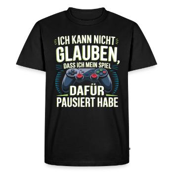 Video Gaming Pc Gamer Zocker Zocken - Men's Premium Organic T-Shirt - black - Front - Nico (187cm)