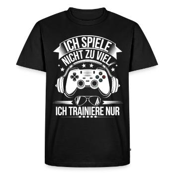 Video Gaming Pc Gamer Zocker Zocken - Men's Premium Organic T-Shirt - black - Front - Nico (187cm)