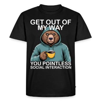 Funny Bear Grizzly - Men's Premium Organic T-Shirt - black - Front - Nico (187cm)