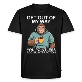 Drôle de Bigfoot - T-shirt Premium bio Homme - noir - Devant - Nico (187cm)