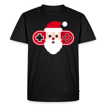 Gamer Noël Gaming Noël Gamer - T-shirt Premium bio Homme - noir - Devant - Nico (187cm)