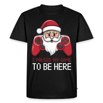 Gamer Noël Gaming Noël Gamer - T-shirt Premium bio Homme - noir - Devant - Nico (187cm)