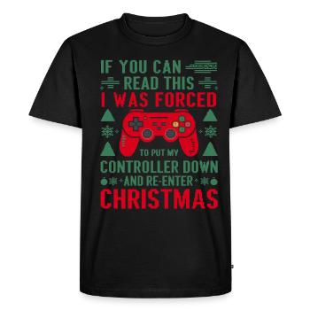 Gamer Christmas Gaming Gaming Gamer - Men's Premium Organic T-Shirt - black - Front - Nico (187cm)