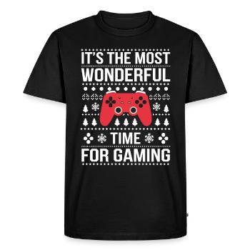 Gamer Christmas Gaming Gaming Gamer - Men's Premium Organic T-Shirt - black - Front - Nico (187cm)