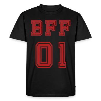 BFF Best Friends Best Friend - Men's Premium Organic T-Shirt - black - Front - Nico (187cm)