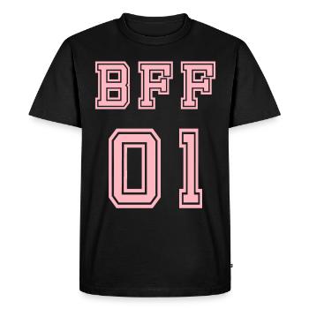BFF Best Friends Best Friend - Men's Premium Organic T-Shirt - black - Front - Nico (187cm)