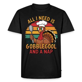 Dinde Thanksgiving Day Gobblegool - T-shirt Premium bio Homme - noir - Devant - Nico (187cm)