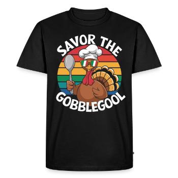 Dinde Thanksgiving Day Gobblegool - T-shirt Premium bio Homme - noir - Devant - Nico (187cm)