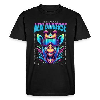 King Giraffe - Men's Premium Organic T-Shirt - black - Front - Nico (187cm)