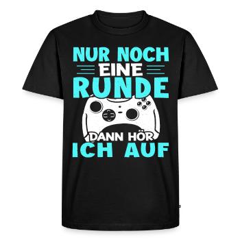 Gamer Gaming Gamer Gaming Noël - T-shirt Premium bio Homme - noir - Devant - Nico (187cm)