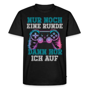 Gamer Gaming Gamer Gaming Noël - T-shirt Premium bio Homme - noir - Devant - Nico (187cm)