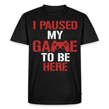 Gamer Gaming Gamer Gaming Noël - T-shirt Premium bio Homme - noir - Devant - Nico (187cm)
