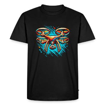 Drone - T-shirt Premium bio Homme - noir - Devant - Nico (187cm)