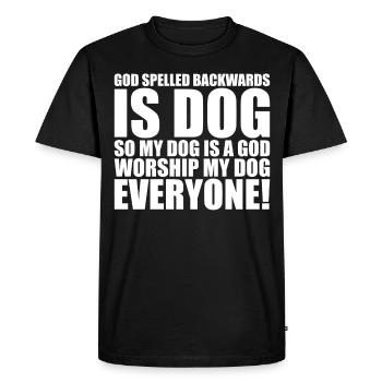 Christ Chrétien Dieu Théologie Chien - T-shirt Premium bio Homme - noir - Devant - Nico (187cm)