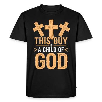 Christ Réformé Chrétien Dieu Théologie - T-shirt Premium bio Homme - noir - Devant - Nico (187cm)