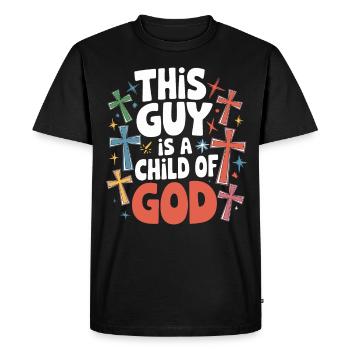 Christ Réformé Chrétien Dieu Théologie - T-shirt Premium bio Homme - noir - Devant - Nico (187cm)