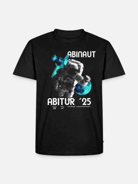 Abinaut 25 - Abitur 2025 - Männer Premium Bio T-Shirt - Schwarz