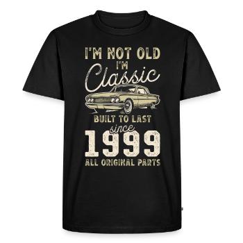 Born 1999 Birthday Classic Car - Men's Premium Organic T-Shirt - black - Front - Nico (187cm)