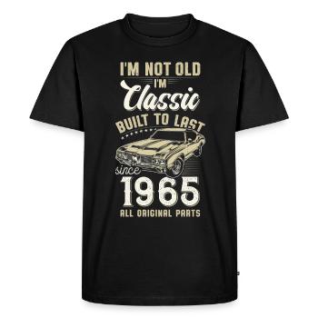 Born 1965 Birthday Classic Car - Men's Premium Organic T-Shirt - black - Front - Nico (187cm)