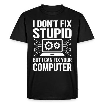 Administrator Support Nerd Computer Tech - Men's Premium Organic T-Shirt - black - Front - Nico (187cm)
