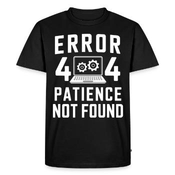 Support Administrateur Nerd Computer Tech - T-shirt Premium bio Homme - noir - Devant - Nico (187cm)