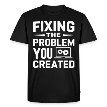 Administrator Support Nerd Computer Tech - Men's Premium Organic T-Shirt - black - Front - Nico (187cm)
