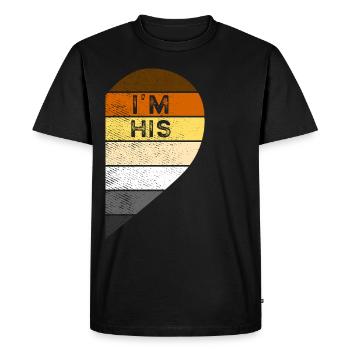 Bears Pride Partner Heart I’m His He’s Mine Set - T-shirt Premium bio Homme - noir - Devant - Nico (187cm)