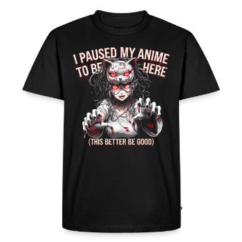 Japon Kawaii Manga Otaku Horreur Anime - T-shirt Premium bio Homme - noir - Devant - Nico (187cm)