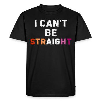 Forte fierté lesbienne dans les couleurs du drapeau - T-shirt Premium bio Homme - noir - Devant - Nico (187cm)