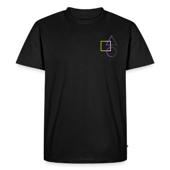 Nonbinary Pride Shapes Minimalist - Men's Premium Organic T-Shirt - black - Front - Nico (187cm)