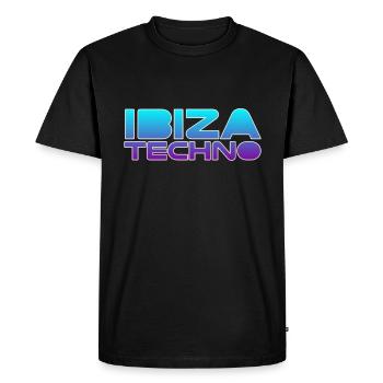 Ibiza Techno - Men's Premium Organic T-Shirt - black - Front - Nico (187cm)