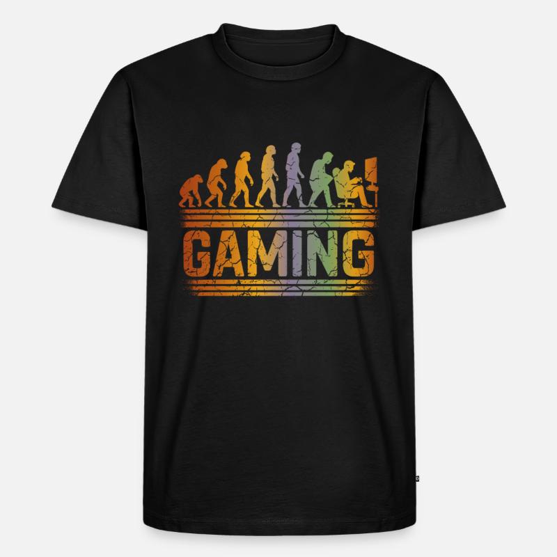 Evolution Gaming Shirt - Männer Premium Bio T-Shirt - Schwarz