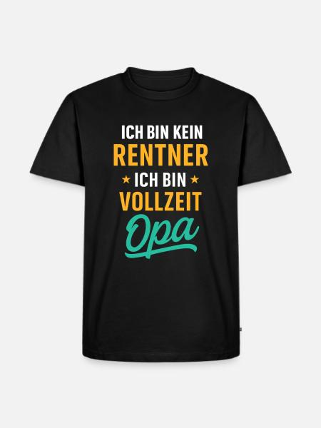 Papy à temps plein - T-shirt Premium bio Homme - noir