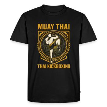 Muay Thai Kickboxing - T-shirt Premium bio Homme - noir - Devant - Nico (187cm)