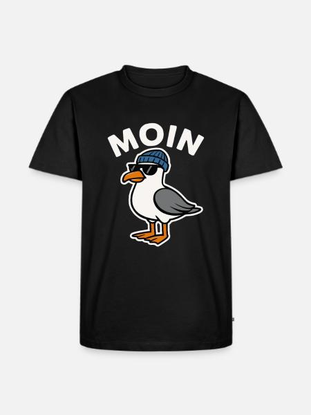 Moin Seagull - Men's Premium Organic T-Shirt - black