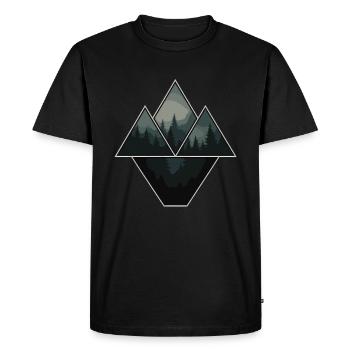 Forest Nature Lovers - Men's Premium Organic T-Shirt - black - Front - Nico (187cm)