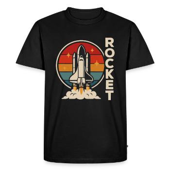 Raketen Rocket Fans - Men's Premium Organic T-Shirt - black - Front - Nico (187cm)