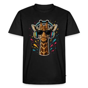 Cool Giraffe Music - Men's Premium Organic T-Shirt - black - Front - Nico (187cm)