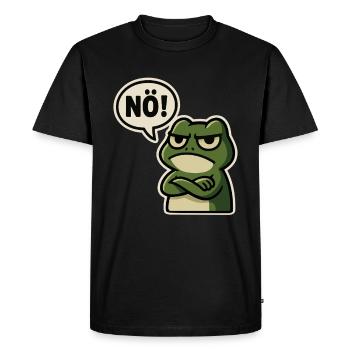 Nope Frog – Agacé et drôle - T-shirt Premium bio Homme - noir - Devant - Nico (187cm)