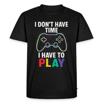 I Have To Play – Gamer Controller Design - Men's Premium Organic T-Shirt - black - Front - Nico (187cm)