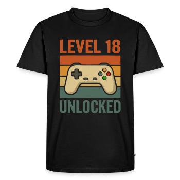 Gamer Birthday Retro Design - Men's Premium Organic T-Shirt - black - Front - Nico (187cm)